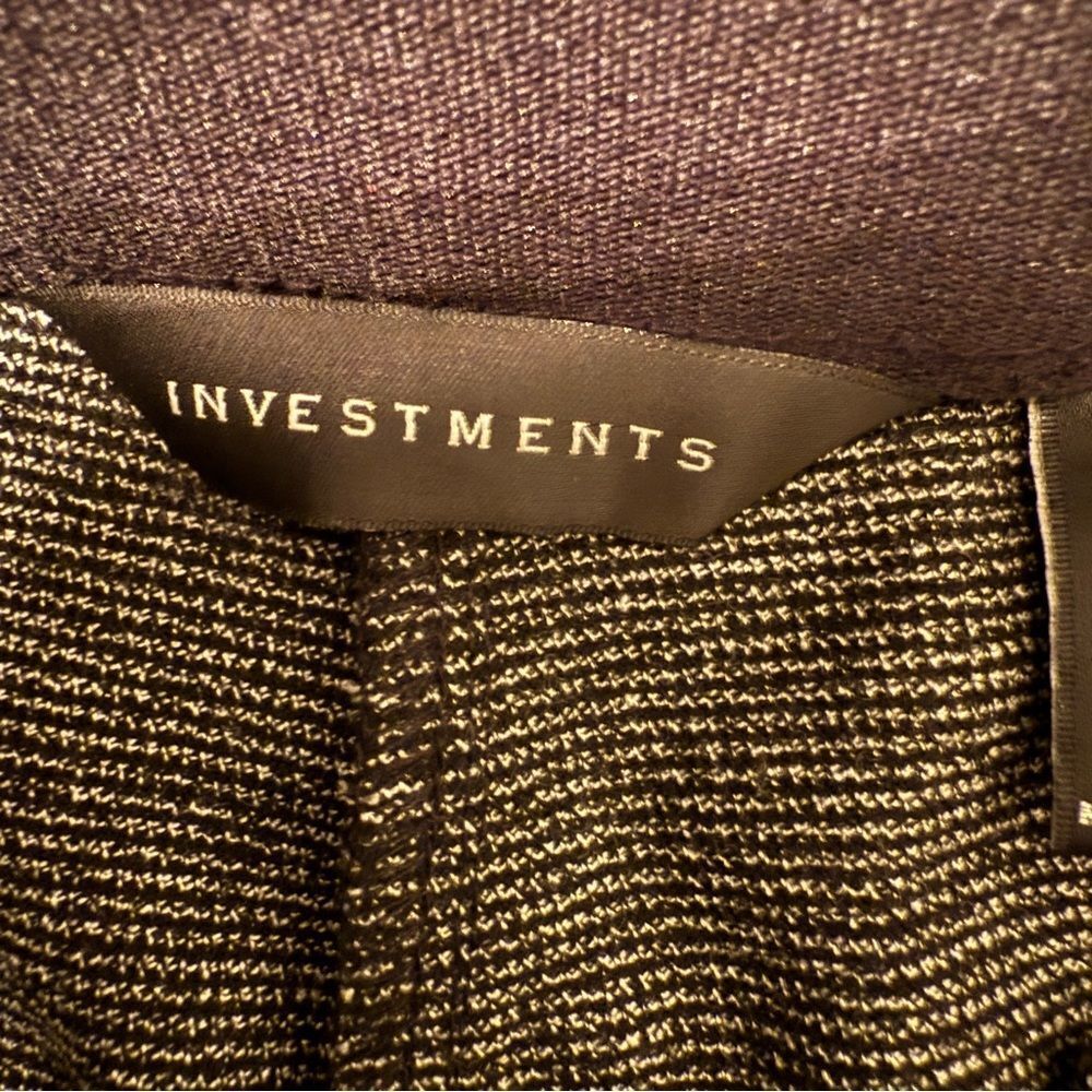 Investments Charcoal Gray Textured Stretch Dress Pants - Picture 5 of 5
